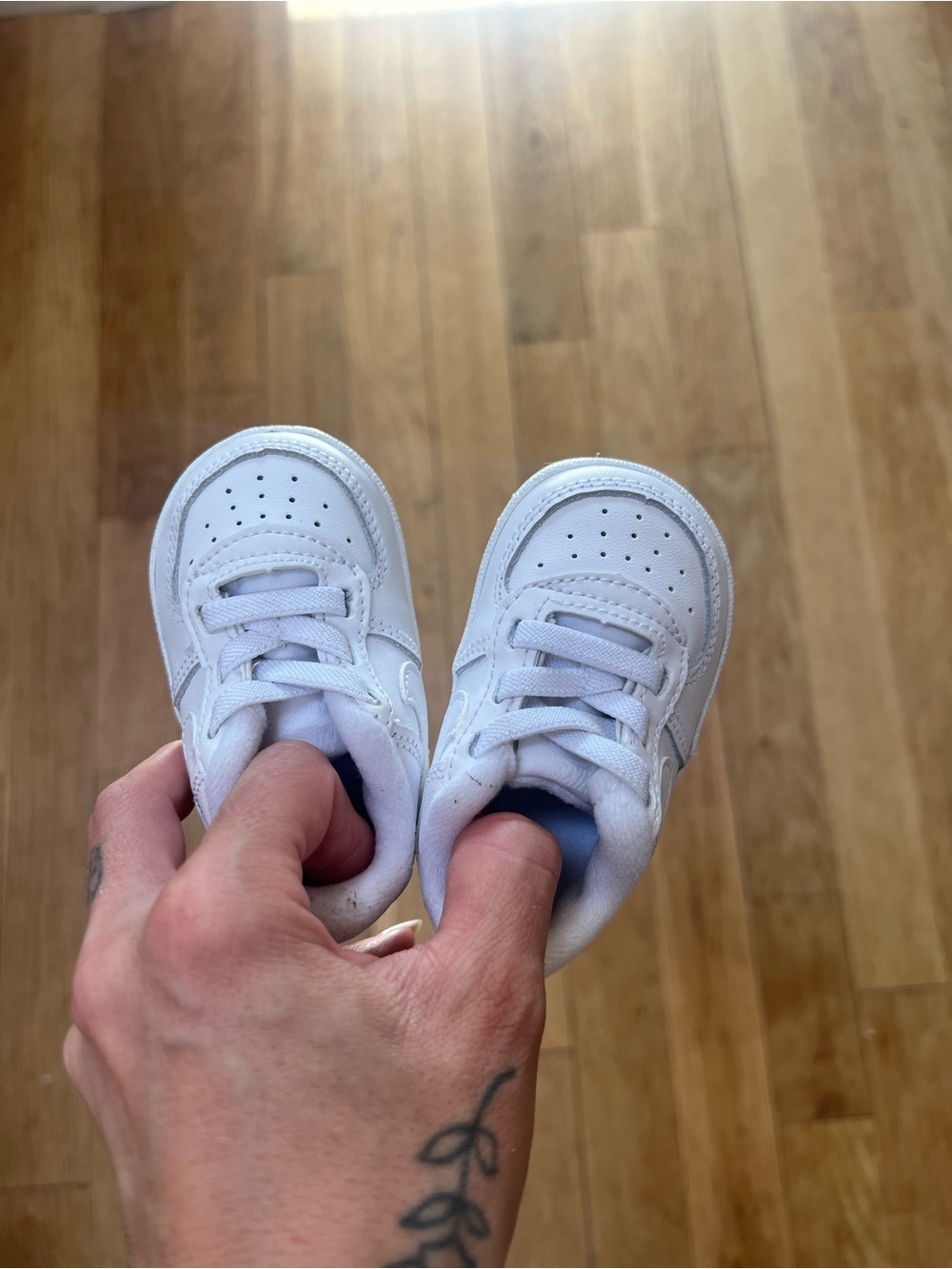 Baby Nike Air Force 1s White